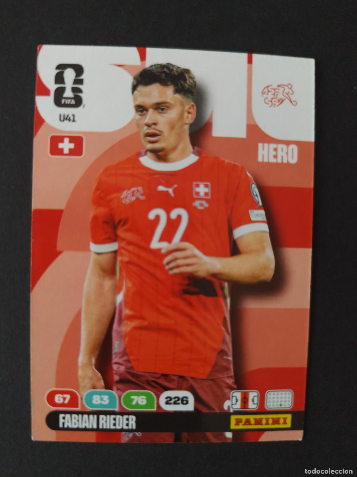Figurine di Calcio: U41 FABIAN RIEDER ACTUALIZACI&Oacute;N UPDATE SUIZA ADRENALYN MUNDIAL FIFA WORLD CUP 2026 PANINI