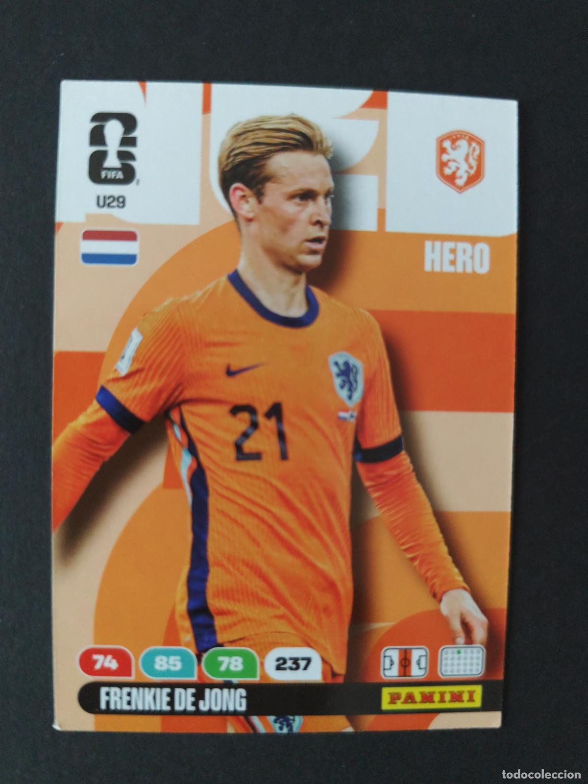 Cartes &agrave; collectionner de Football: U29 FRENKIE DE JONG ACTUALIZACI&Oacute;N UPDATE PA&Iacute;SES BAJOS HOLANDA ADRENALYN MUNDIAL FIFA WORLD CUP 2026