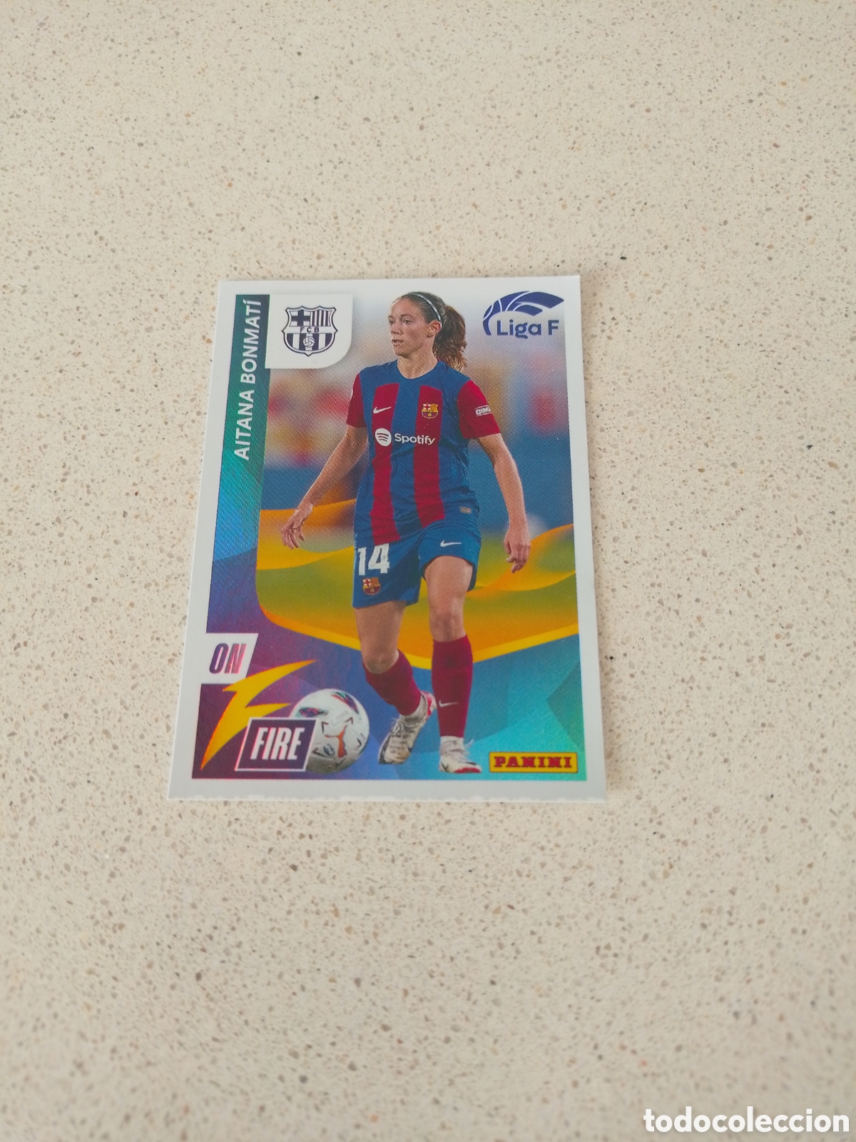 Cromos de F&uacute;tbol: CROMO ON FIRE N&Uacute;MERO 322 AITANA BONMAT&Iacute; FC BARCELONA. LIGA F 23/24. PANINI.
