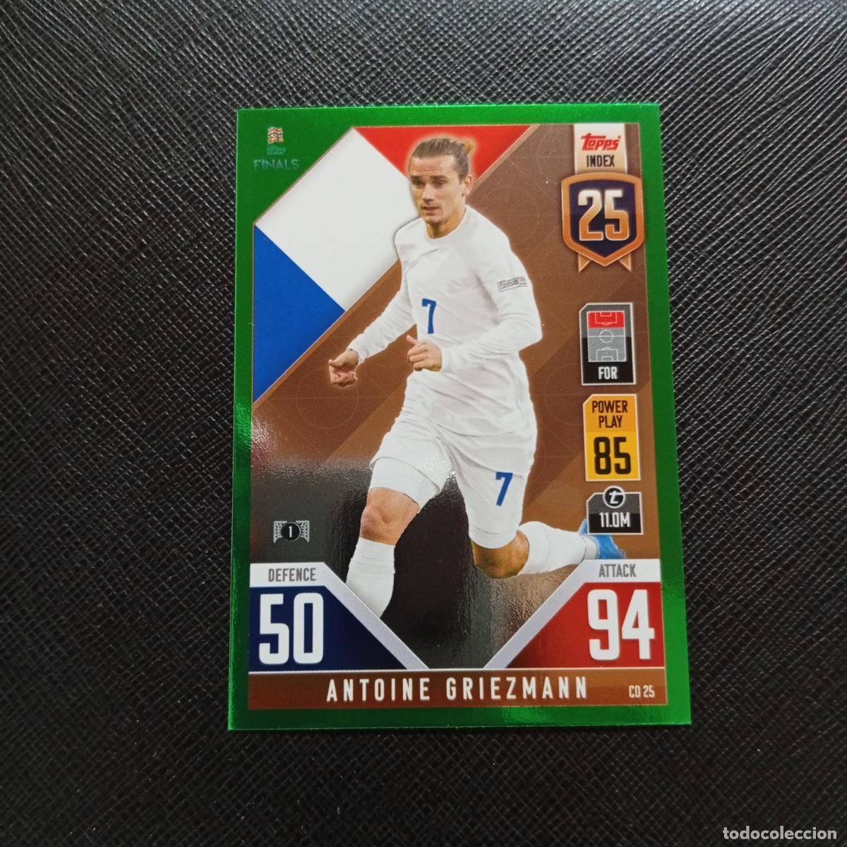 Cromos de f&uacute;tbol: GRIEZMANN FRANCIA TOPPS MATCH ATTAX ROAD TO FINALS UEFA NATIONS LEAGUE 2022 - A82 PG64 GREEN