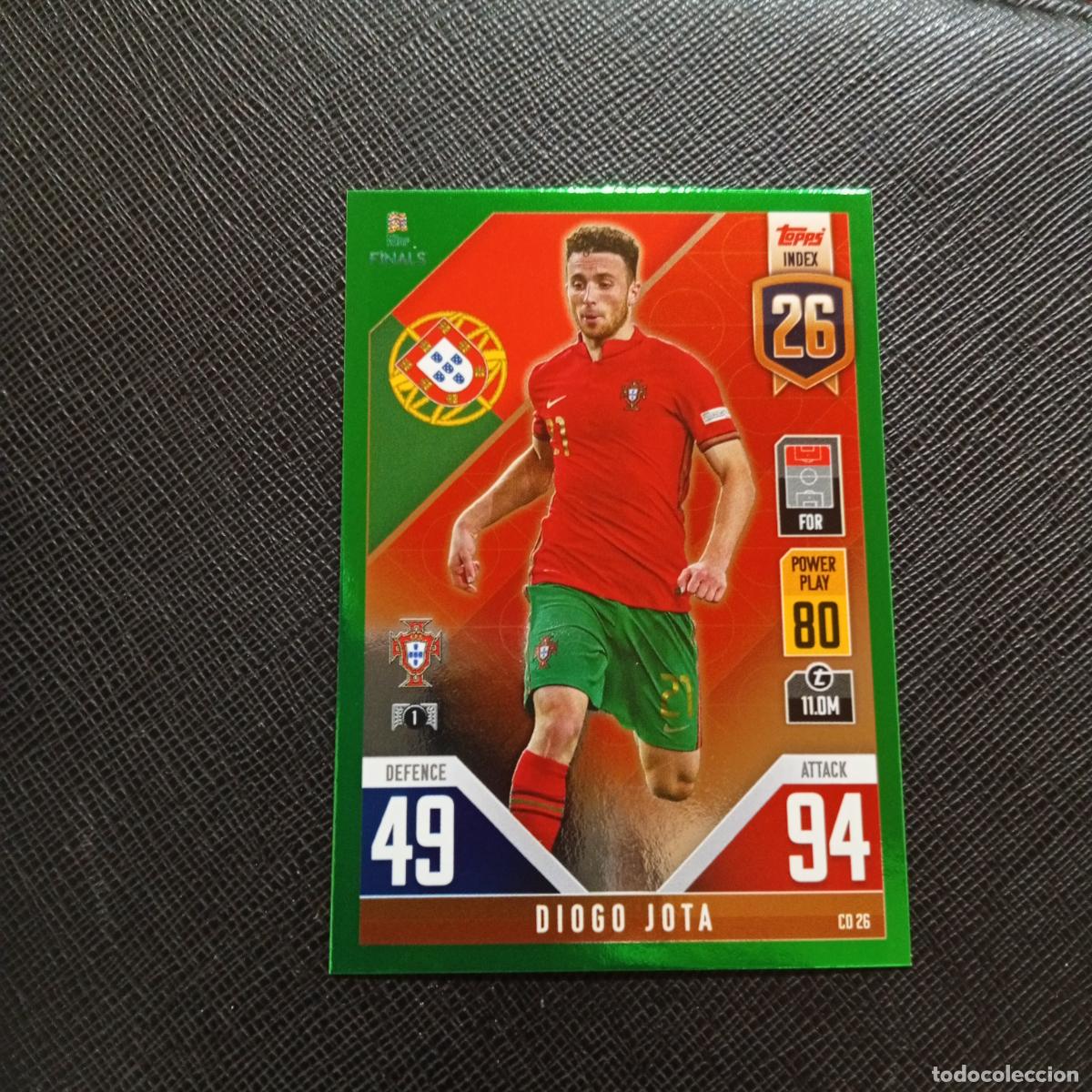 Cromos de f&uacute;tbol: DIOGO JOTA PORTUGAL TOPPS MATCH ATTAX ROAD TO FINALS UEFA NATIONS LEAGUE 2022 - A82 PG64 GREEN B