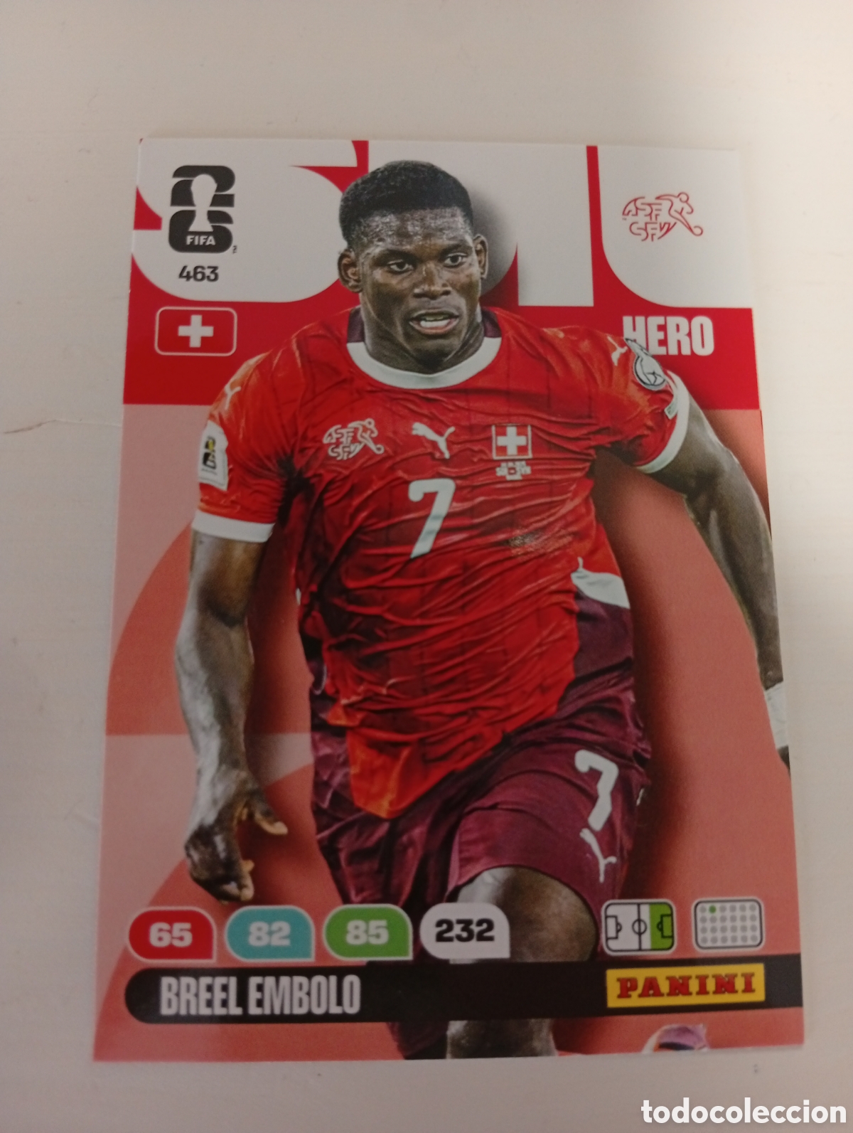 Football Stickers: 463 WORLD CUP 2026 BREEL EMBOLO SUIZA HERO ADRENALYN MUNDIAL PANINI 26