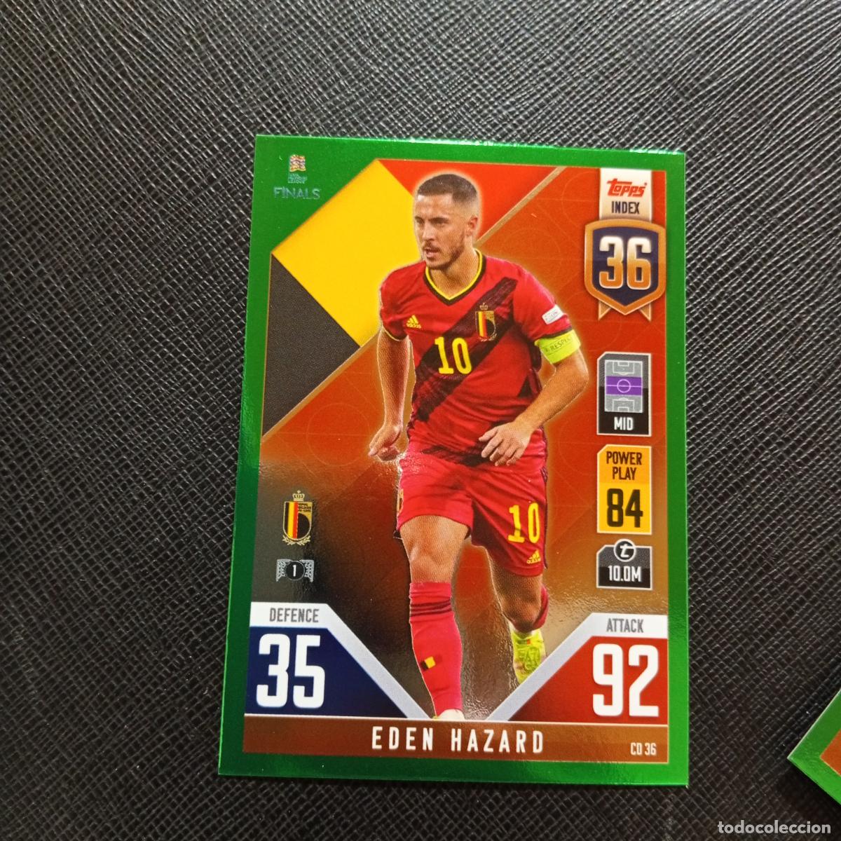 Cromos de Futebol: EDEN HAZARD BELGICA TOPPS MATCH ATTAX ROAD TO FINALS UEFA NATIONS LEAGUE 2022 - A82 PG91 GREEN B