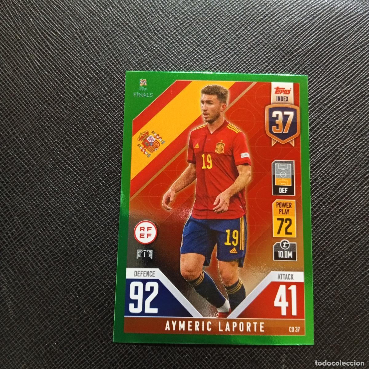Cromos de Futebol: LAPORTE ESPA&Ntilde;A TOPPS MATCH ATTAX ROAD TO FINALS UEFA NATIONS LEAGUE 2022 - A82 PG91 GREEN