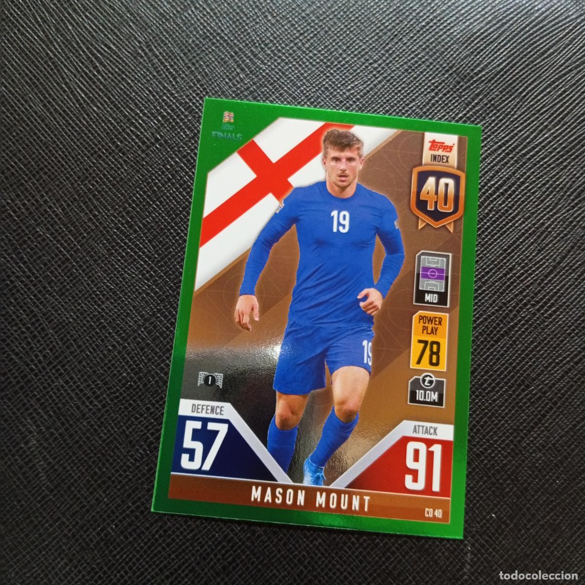 Cartes &agrave; collectionner de Football: MASON MOUNT INGLATERRA TOPPS MATCH ATTAX ROAD TO FINALS UEFA NATIONS LEAGUE 2022 - A82 PG100