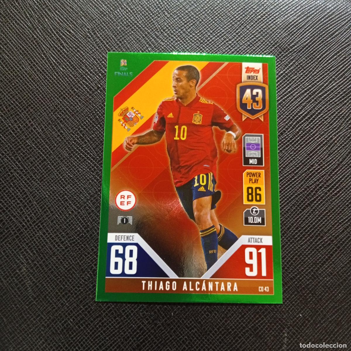 Cromos de Futebol: THIAGO ALCANTARA ESPA&Ntilde;A TOPPS MATCH ATTAX ROAD TO FINALS UEFA NATIONS LEAGUE 2022 - A82 PG100