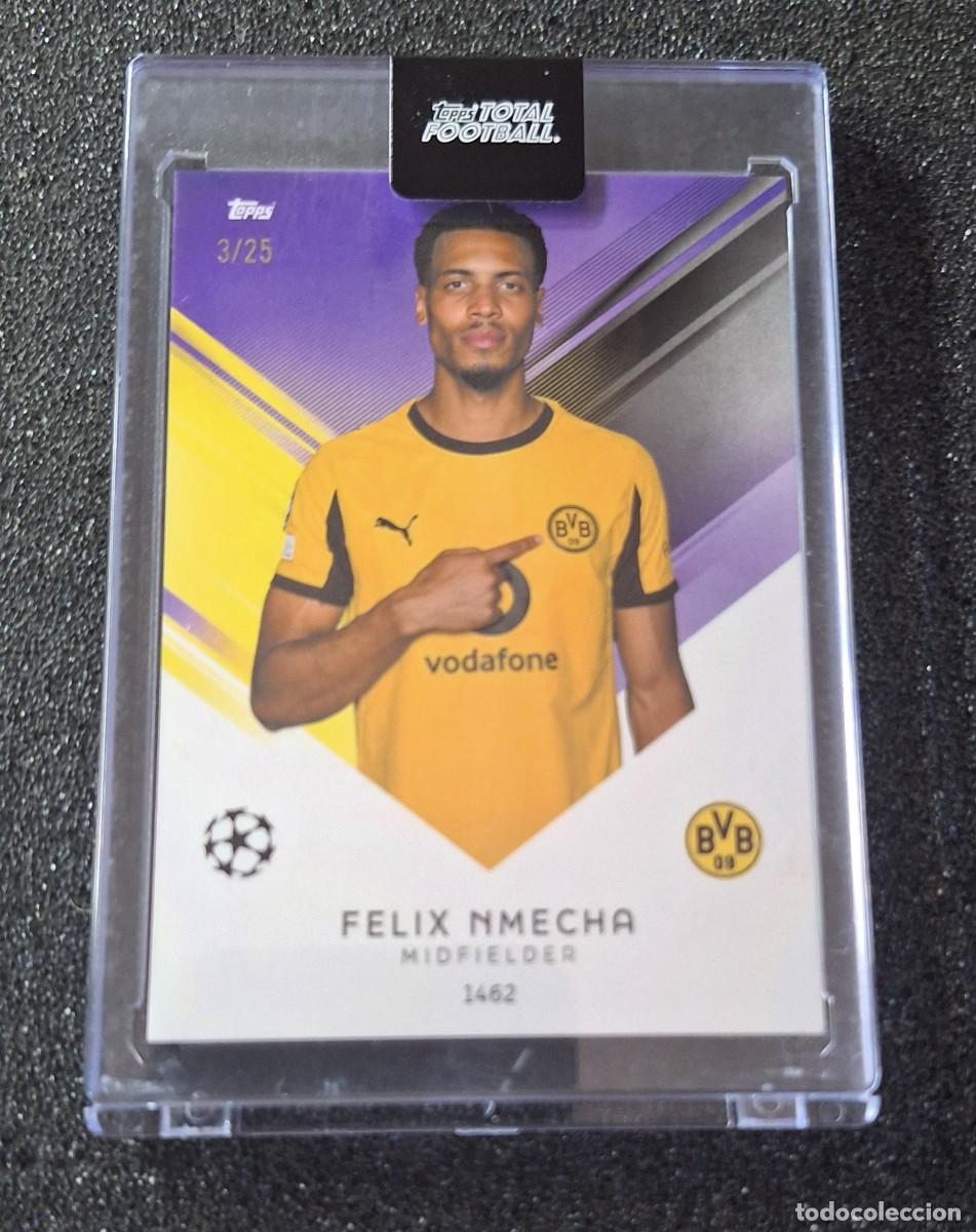 Figurine di Calcio: Felix Nmecha Borussia Dortmund Topps Total Football 3/25 Purple Caja Magnetica