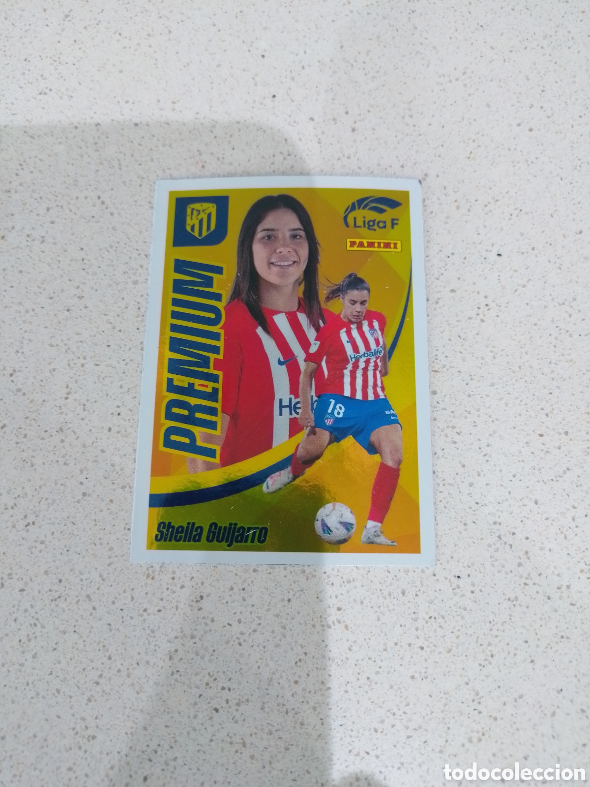 Cromos de Futebol: CROMO EDICI&Oacute;N LIMITADA PREMIUM SHEILA GUIJARRO ATL&Eacute;TICO DE MADRID. LIGA F 23/24. PANINI.