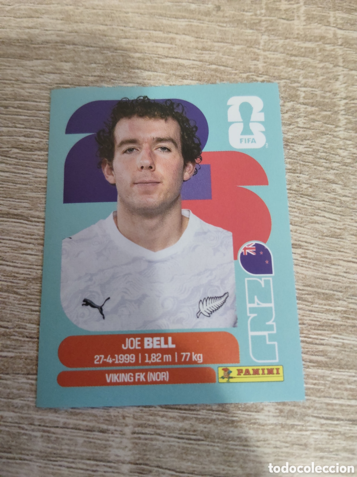 Cromos de F&uacute;tbol: Panini mundial 2026 NZL 10 Joe Bell Nueva Zelanda
