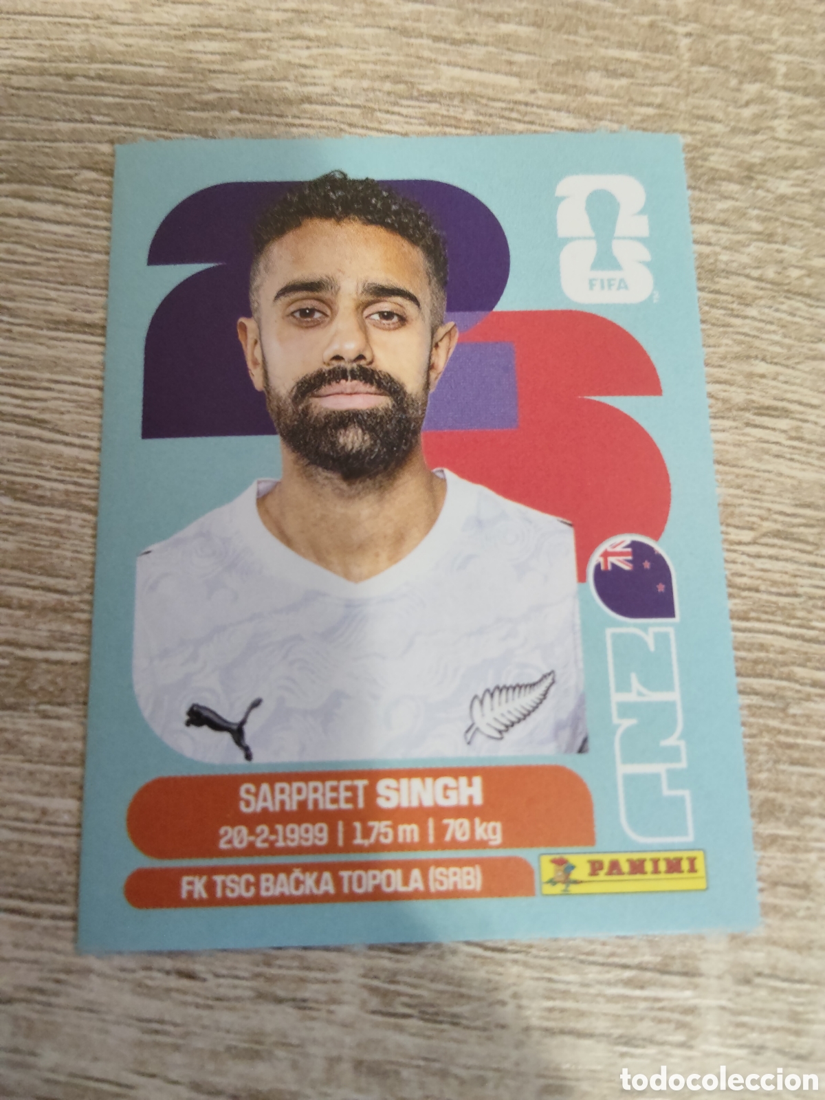 Cromos de F&uacute;tbol: Panini mundial 2026 NZL 11 Sarpreet Singh Nueva Zelanda