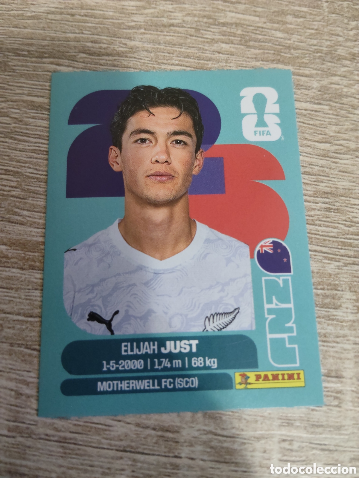 Cromos de F&uacute;tbol: Panini mundial 2026 NZL 18 Elijah Just Nueva Zelanda