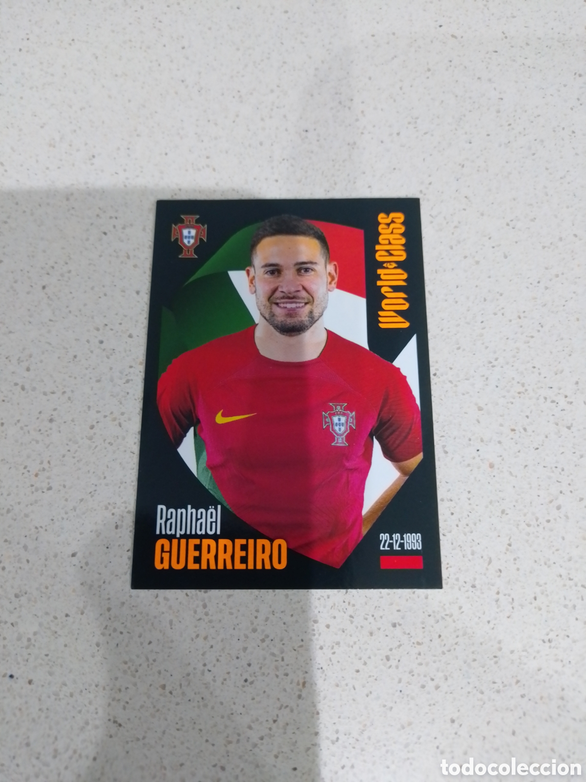 Cromos de F&uacute;tbol: CROMO N&Uacute;MERO P8 GUERREIRO PORTUGAL. WORLD CLASS. PANINI.