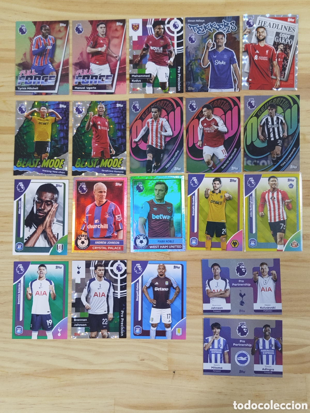 Cromos de F&uacute;tbol: Pack 50 cartas premiere league 2026