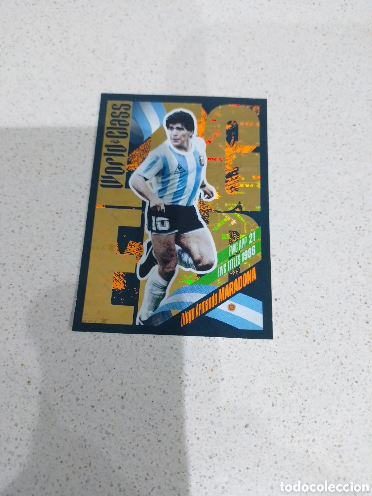 Cromos de F&uacute;tbol: CROMO LEGEND N&Uacute;MERO 364 MARADONA ARGENTINA. WORLD CLASS. PANINI.