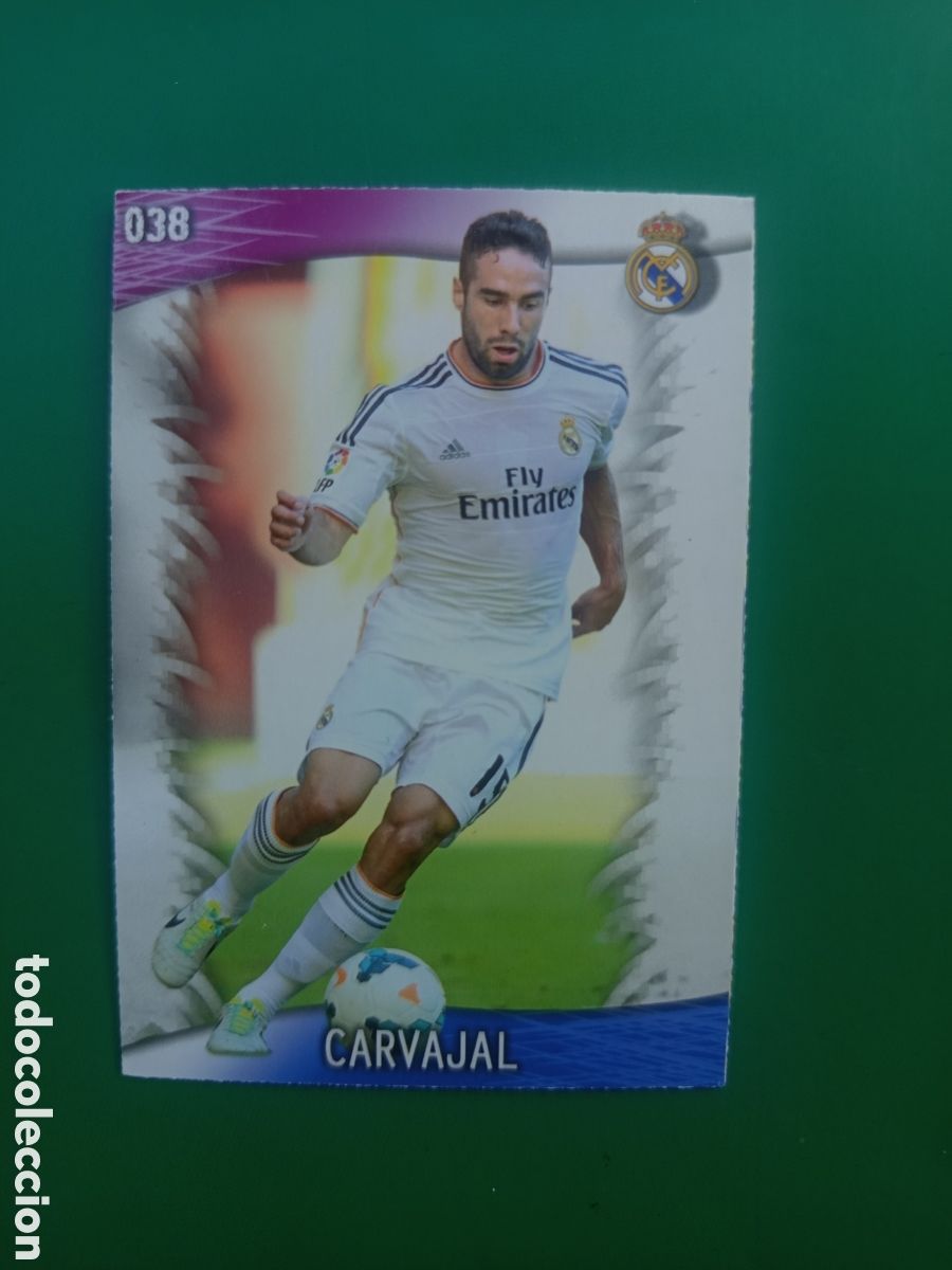Figurine di Calcio: ❇️ CROMO CARD ⚽ CARVAJAL REAL MADRID 38 FICHAS LIGA QUIZ GAME 2014 13 14 2013 2014 MUNDICROMO ❇️