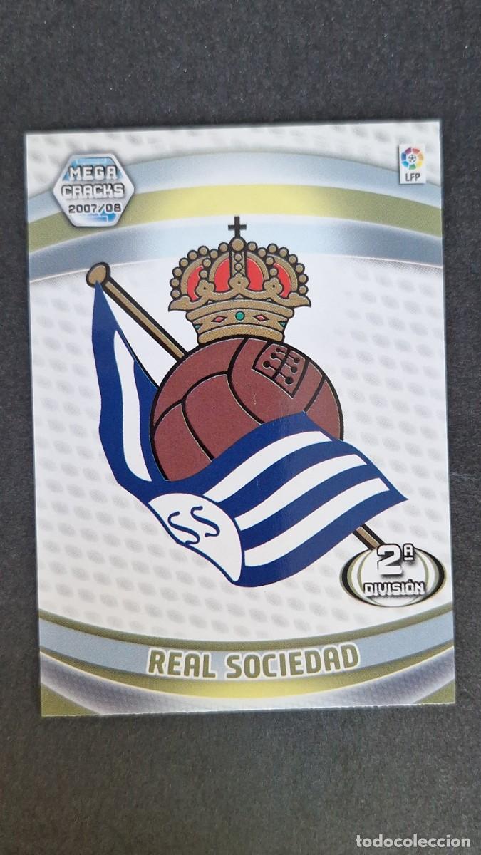 Cromos de Futebol: L3 ESCUDO REAL SOCIEDAD 416 2&ordf; DIVISION PANINI MEGACRACKS 2007 2008 07 08