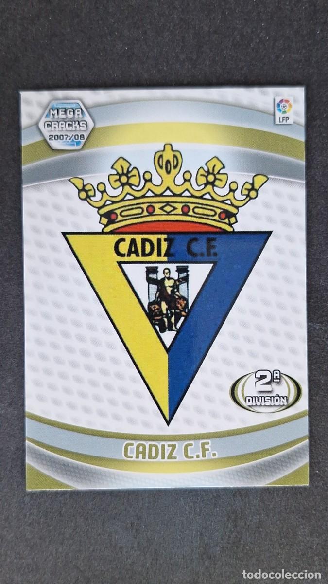 Cromos de F&uacute;tbol: L3 ESCUDO CADIZ C. F. 419 2&ordf; DIVISION PANINI MEGACRACKS 2007 2008 07 08