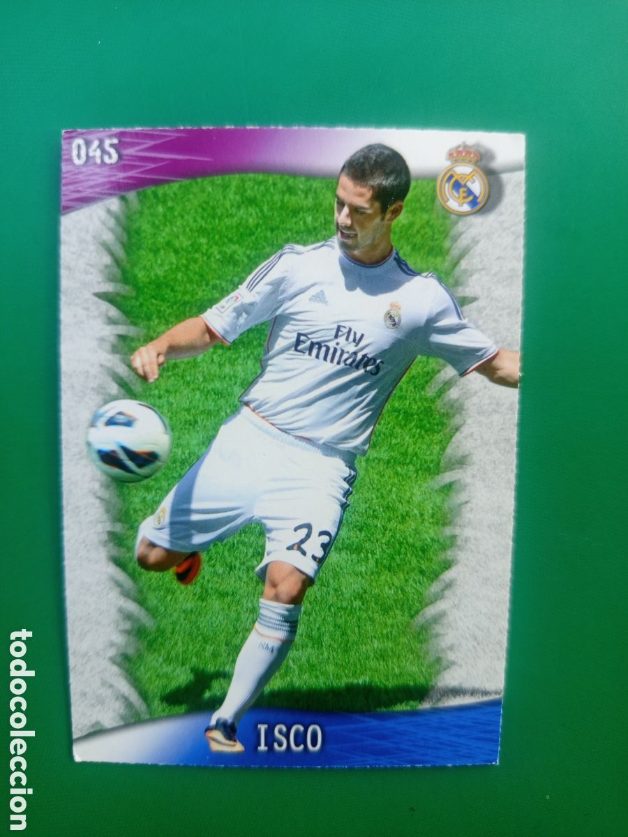 Football Stickers: ❇️ CROMO CARD ⚽ ISCO REAL MADRID 45 FICHAS LIGA QUIZ GAME 2014 13 14 2013 2014 MUNDICROMO ❇️