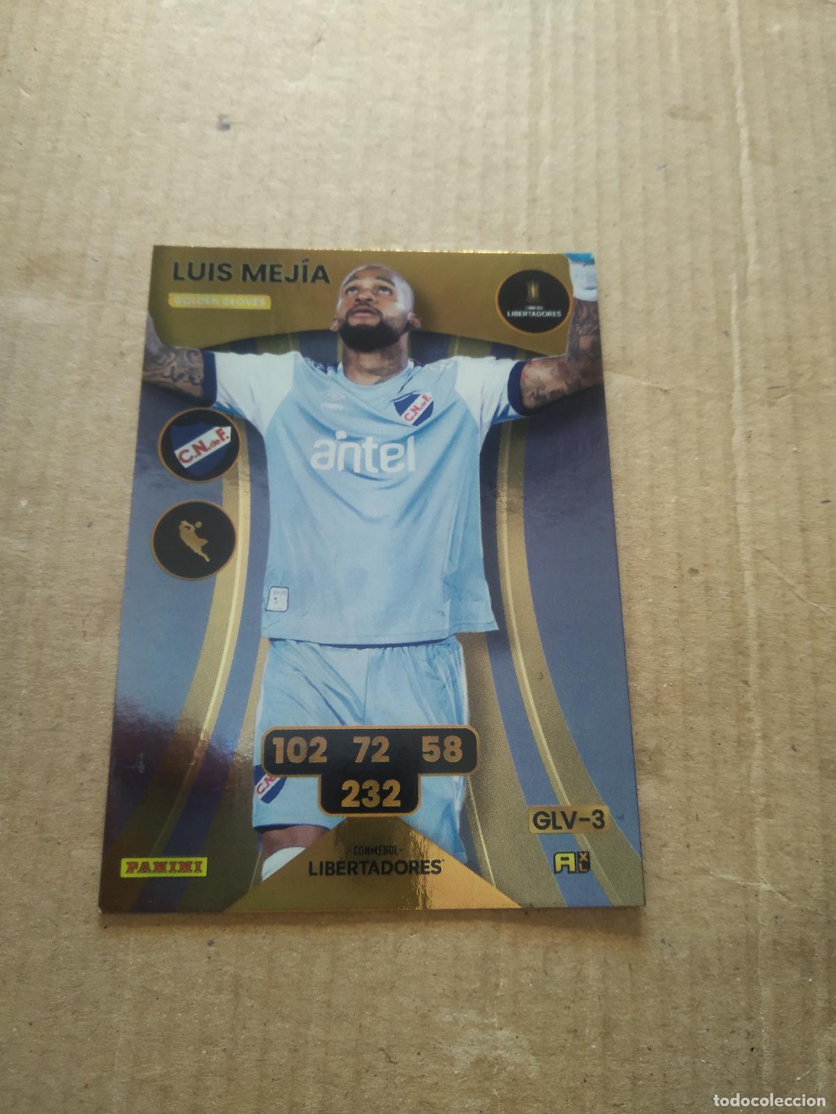 Cromos de F&uacute;tbol: LUIS MEJIA NACIONAL CROMO FUTBOL PANINI ADRENALYN CONMEBOL LIBERTADORES SUDAMERICANA 2024