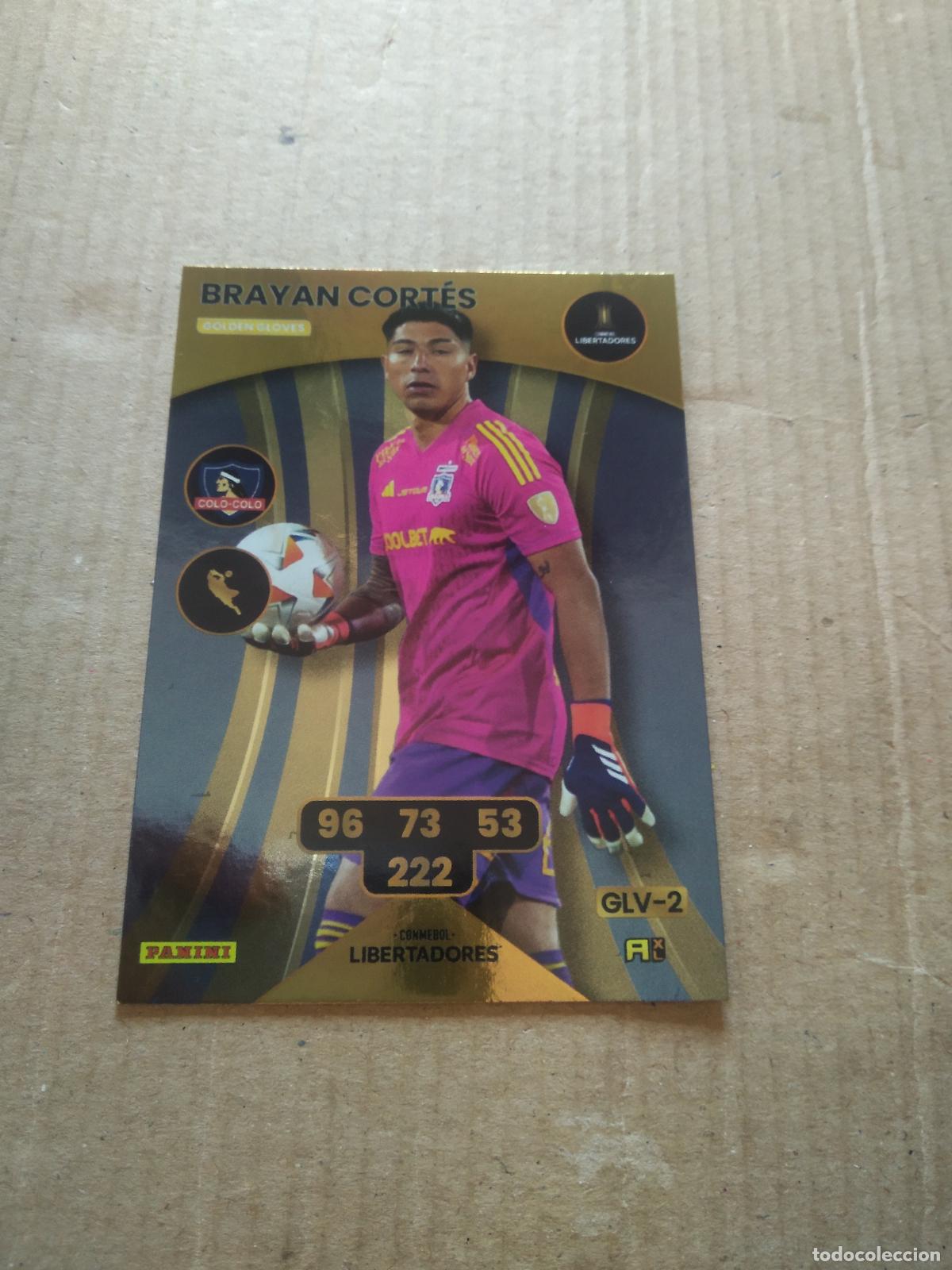 Cromos de F&uacute;tbol: BRAYAN CORTES COLO-COLO CROMO FUTBOL PANINI ADRENALYN CONMEBOL LIBERTADORES SUDAMERICANA 2024