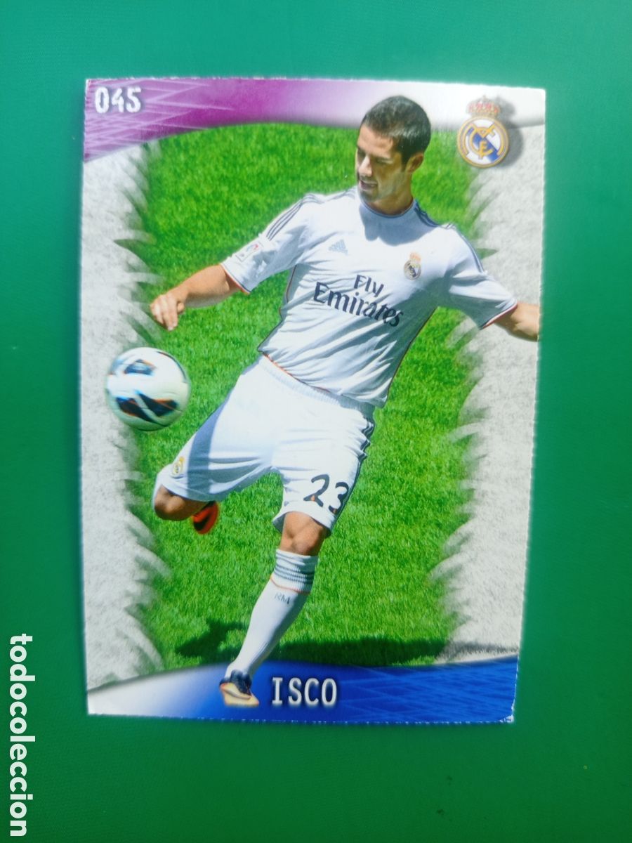 Cromos de F&uacute;tbol: ❇️ CROMO CARD ⚽ ISCO REAL MADRID 45 FICHAS LIGA QUIZ GAME 2014 13 14 2013 2014 MUNDICROMO ❇️
