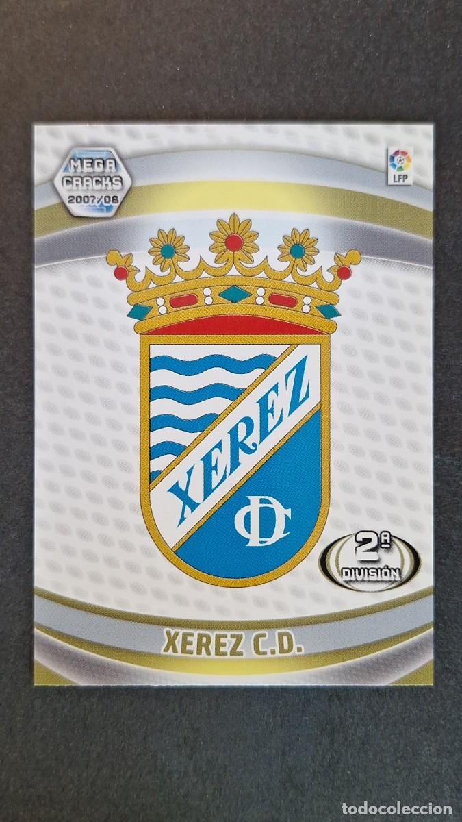 Cromos de F&uacute;tbol: L3 ESCUDO XEREZ JEREZ C. D. 423 2&ordf; DIVISION PANINI MEGACRACKS 2007 2008 07 08