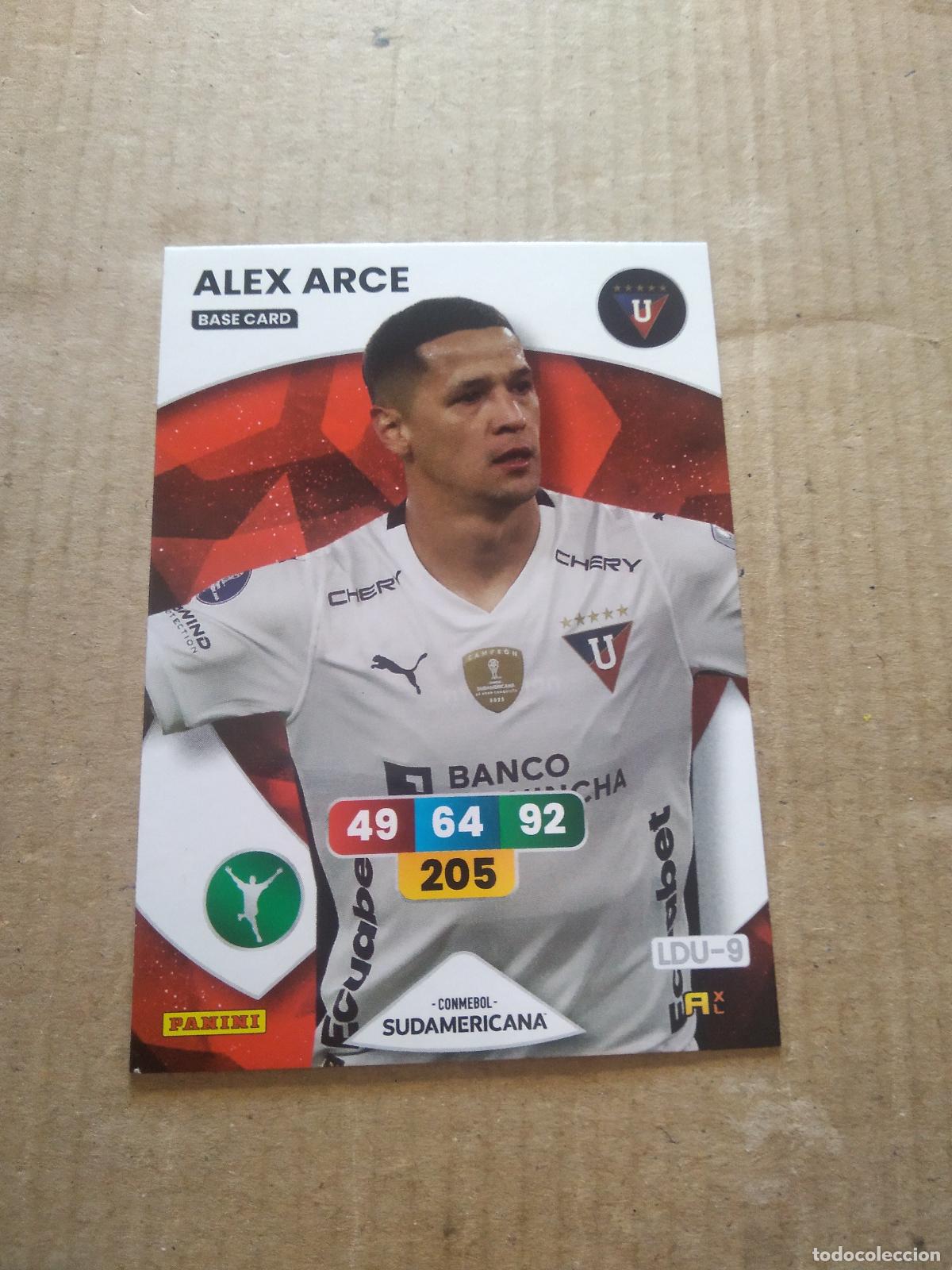 Cromos de F&uacute;tbol: ALEX ARCE LDU Quito CROMO FUTBOL PANINI ADRENALYN CONMEBOL LIBERTADORES SUDAMERICANA 2024