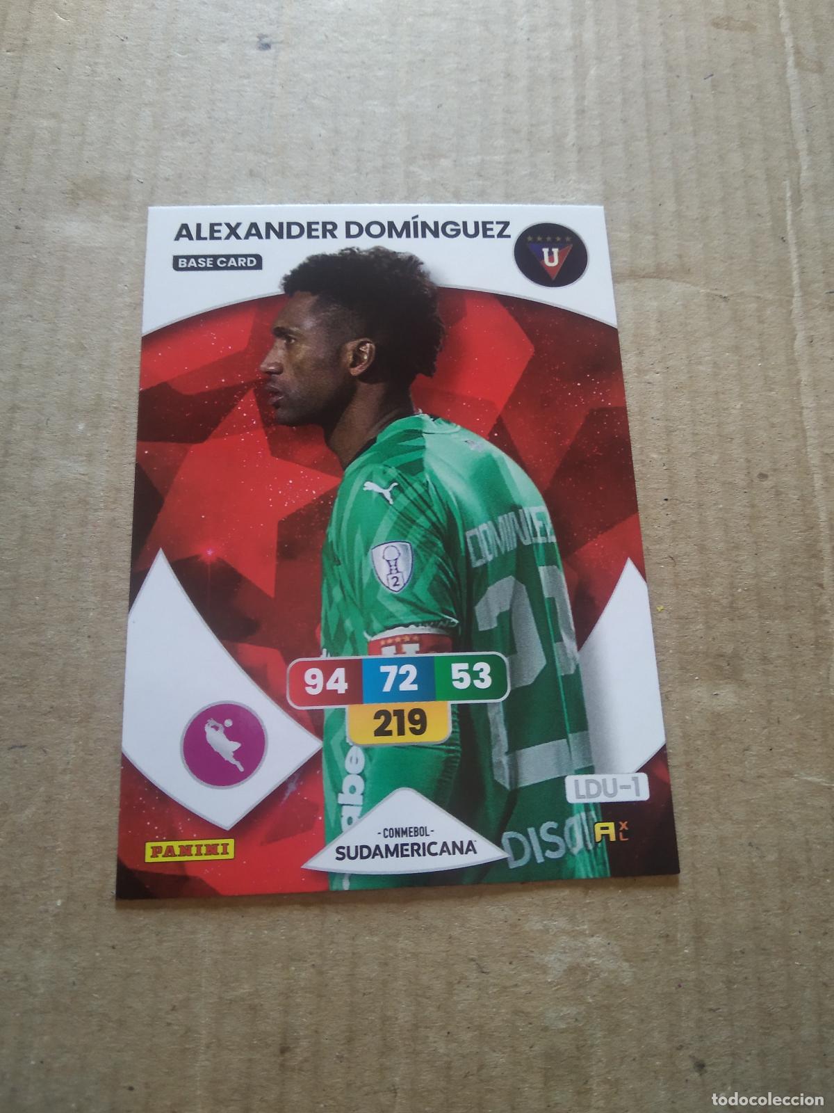 Cromos de F&uacute;tbol: ALEXANDER DOMINGUEZ LDU Quito CROMO FUTBOL PANINI ADRENALYN CONMEBOL LIBERTADORES SUDAMERICANA 2024