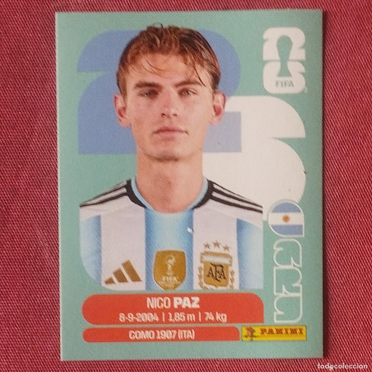 Figurine di Calcio: NICO PAZ - ARG 14 - ARGENTINA - MUNDIAL DE FUTBOL - QATAR 2022