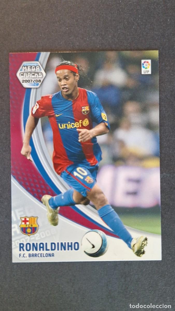 Fu&szlig;ball-Sticker: L3 RONALDINHO F. C. BARCELONA 71 PANINI MEGACRACKS 2007 2008 07 08