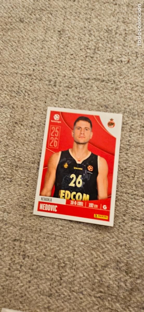 Fu&szlig;ball-Sticker: 66 nedovic euroliga 2025 2026 25 26 euroleague trading card