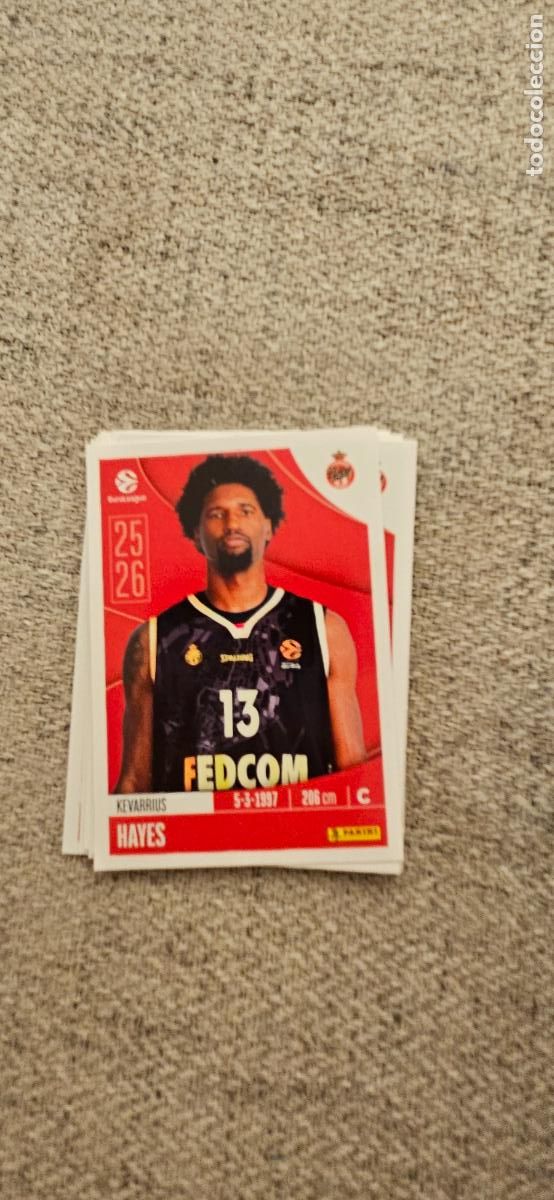 Fu&szlig;ball-Sticker: euroliga hayes 74 monaco 2025 2026 25 26 euroleague trading card