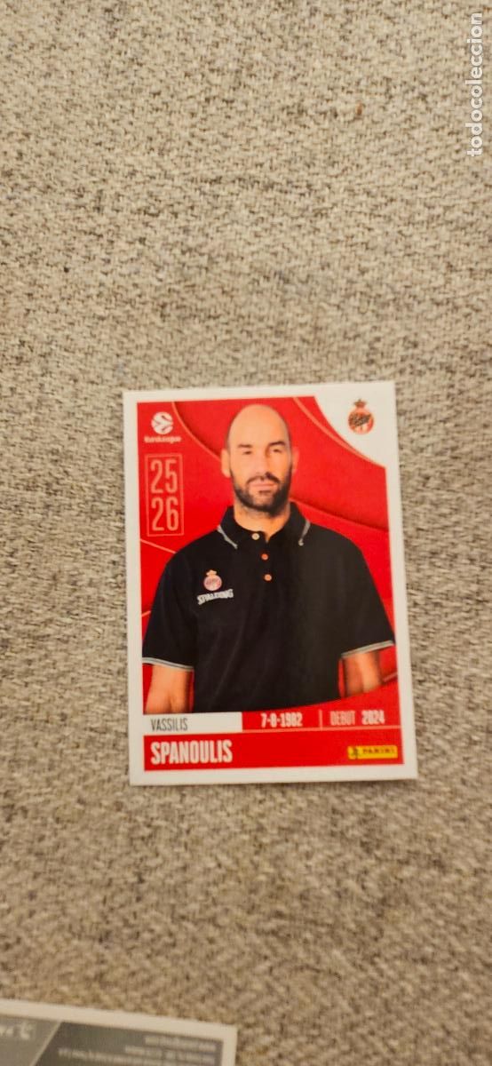Fu&szlig;ball-Sticker: 62 spanoulis monaco euroliga 2025 2026 25 26 euroleague trading card