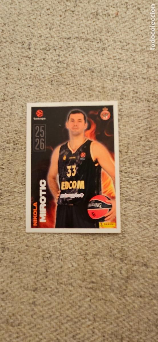 Fu&szlig;ball-Sticker: mirotic 5 monaco euroliga 2025 2026 25 26 euroleague trading card