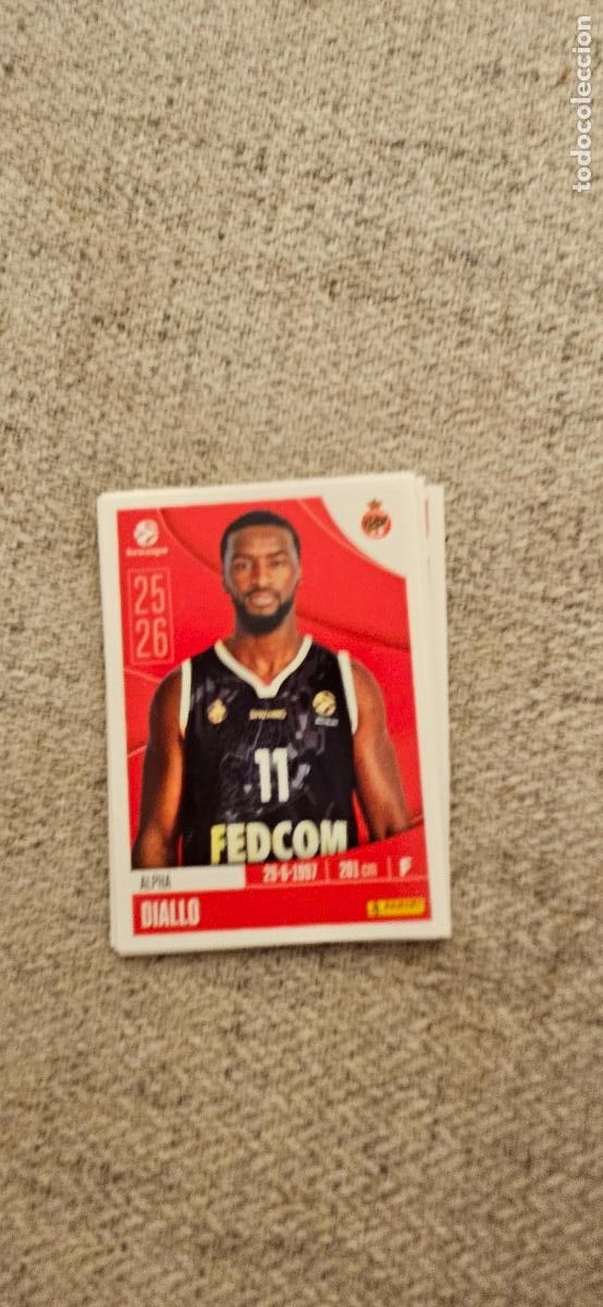 Fu&szlig;ball-Sticker: euroliga diallo 70 monaco 2025 2026 25 26 euroleague trading card