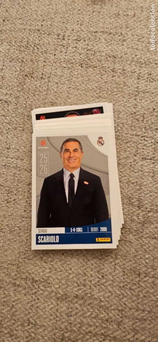 Cromos de F&uacute;tbol: real madrid 317 scariolo euroliga 2025 2026 25 26 euroleague trading card