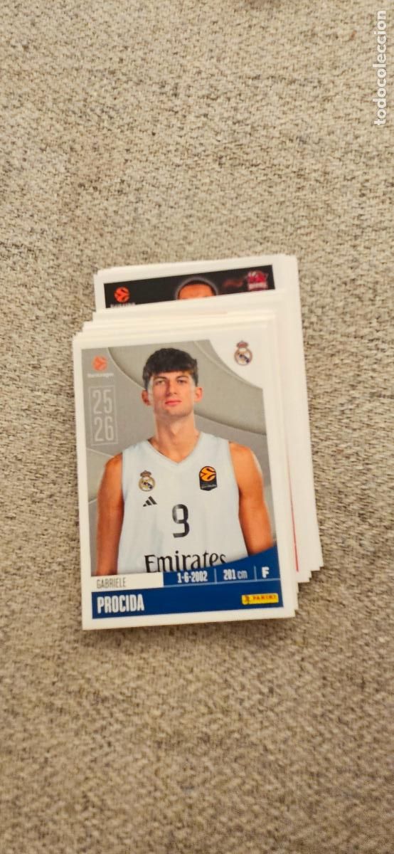 Cromos de F&uacute;tbol: real madrid procida 325 euroliga 2025 2026 25 26 euroleague trading card