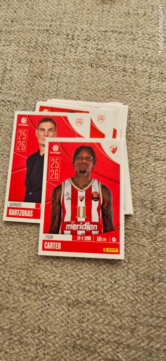 Cromos de F&uacute;tbol: carter 100 estrella roja euroliga 2025 2026 25 26 euroleague trading card