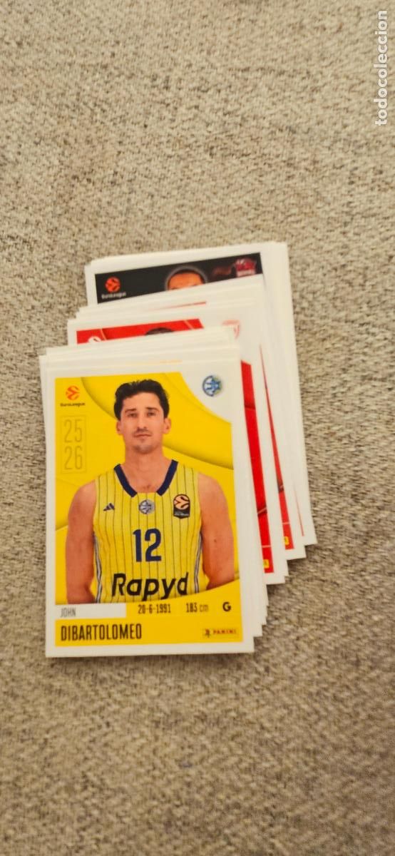 Cromos de F&uacute;tbol: macabbi tel aviv 236 dibartolomeo euroliga 2025 2026 25 26 euroleague trading card