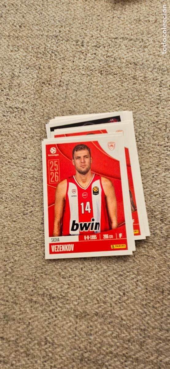 Cromos de F&uacute;tbol: olympiakos 258 vezenkov euroliga 2025 2026 25 26 euroleague trading card