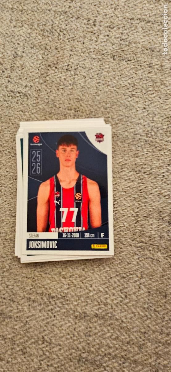 Cromos de F&uacute;tbol: baskonia 91 joksimovic euroliga 2025 2026 25 26 euroleague trading card