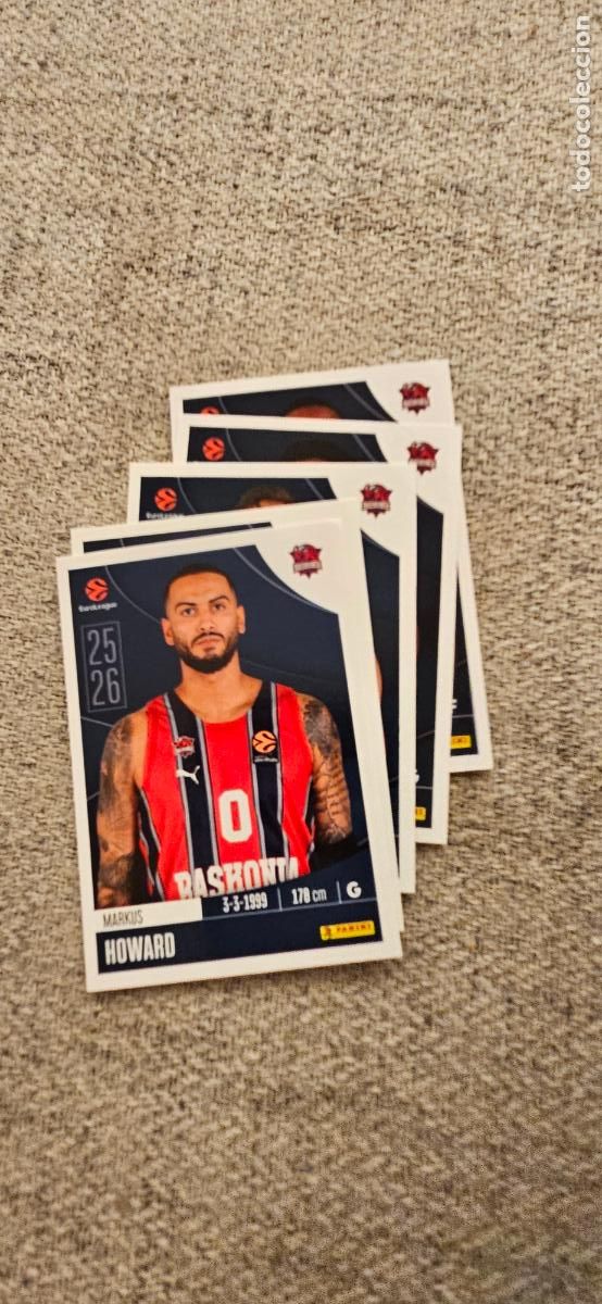 Cromos de F&uacute;tbol: baskonia 80 howard euroliga 2025 2026 25 26 euroleague trading card
