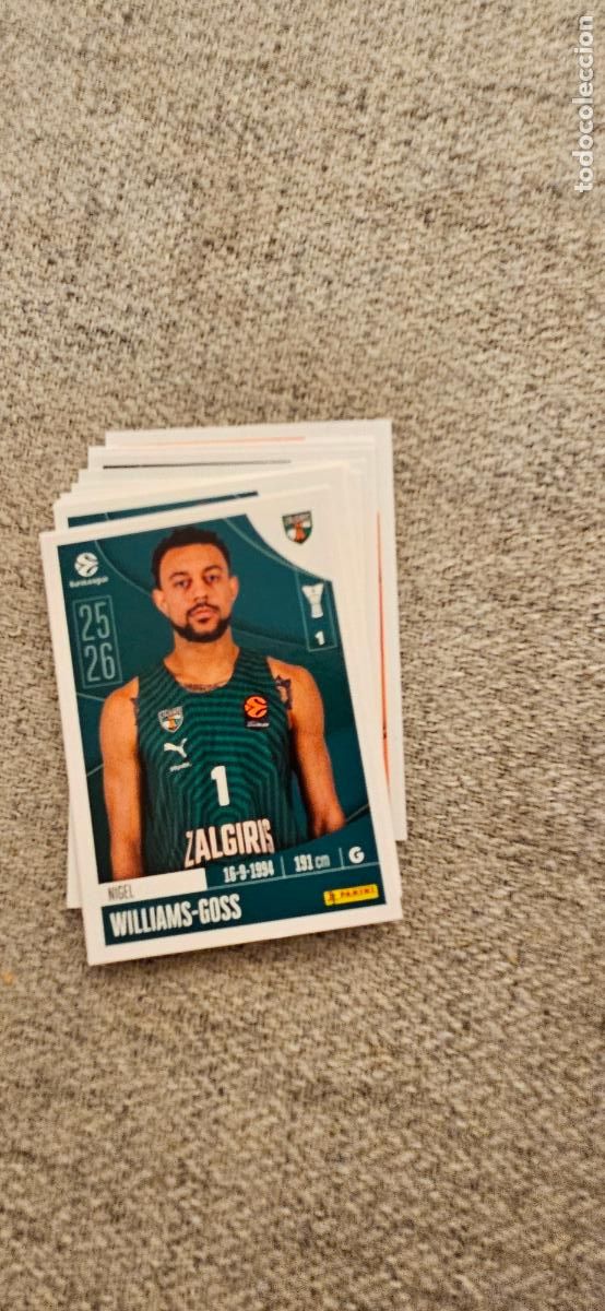 Cromos de Futebol: zalgiris kaunas goss 369 euroliga 2025 2026 25 26 euroleague trading card
