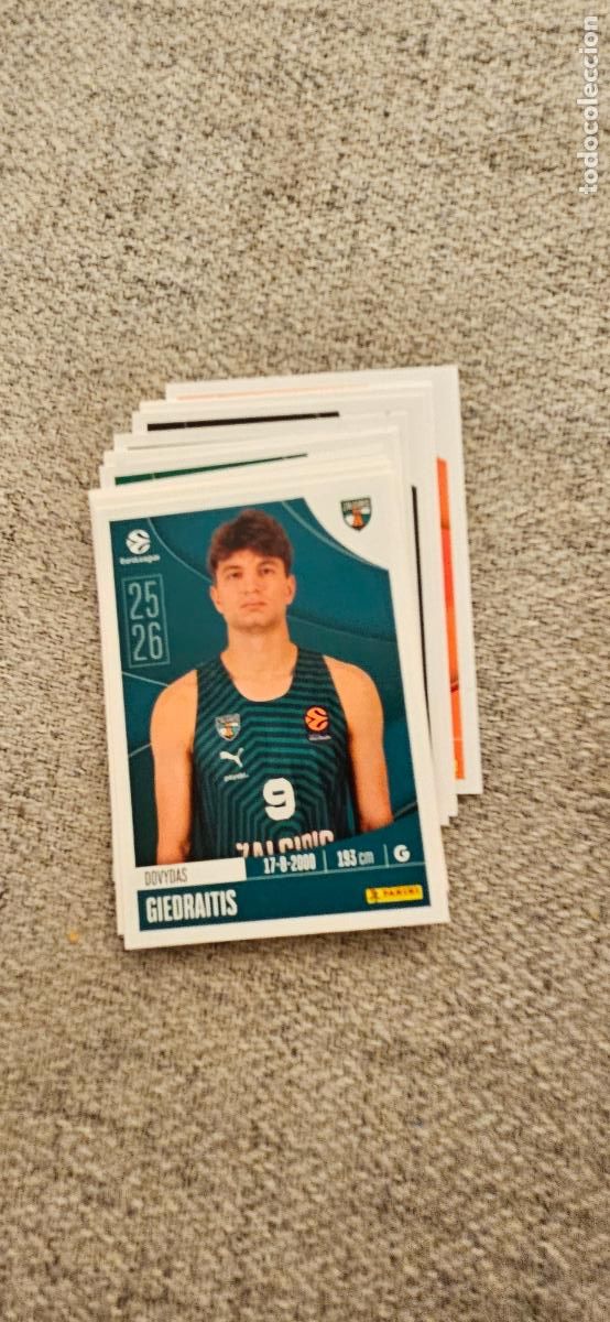 Cromos de Futebol: zalgiris kaunas 372 giedraitis euroliga 2025 2026 25 26 euroleague trading card
