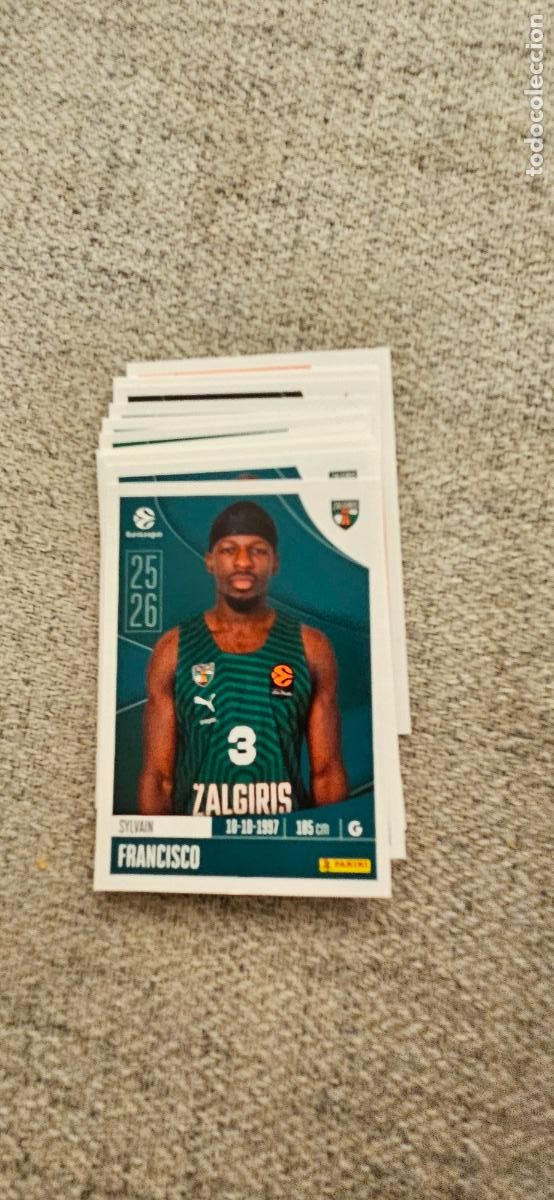 Cromos de Futebol: zalgiris kaunas 370 francisco euroliga 2025 2026 25 26 euroleague trading card