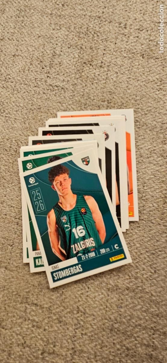 Cromos de Futebol: zalgiris kaunas 383 stombergas euroliga 2025 2026 25 26 euroleague trading card
