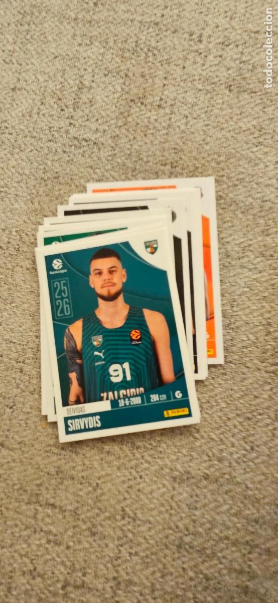 Cromos de f&uacute;tbol: zalgiris kaunas 375 syrvidis euroliga 2025 2026 25 26 euroleague trading card