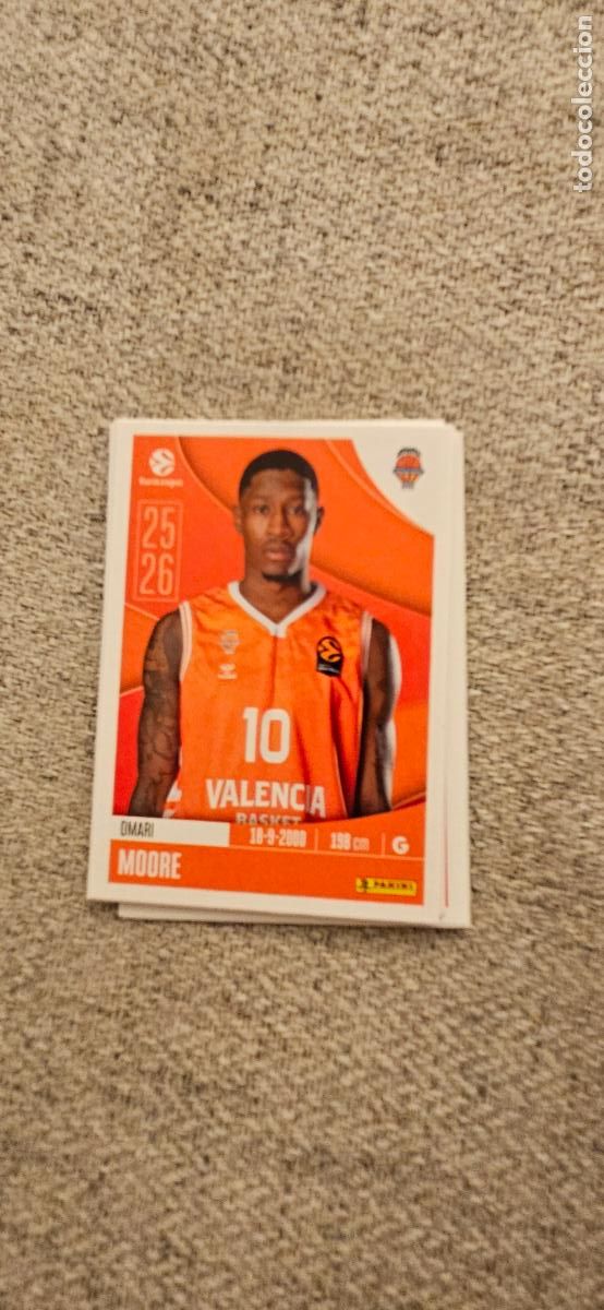 Figurine di Calcio: valencia moore 340 euroliga 2025 2026 25 26 euroleague trading card