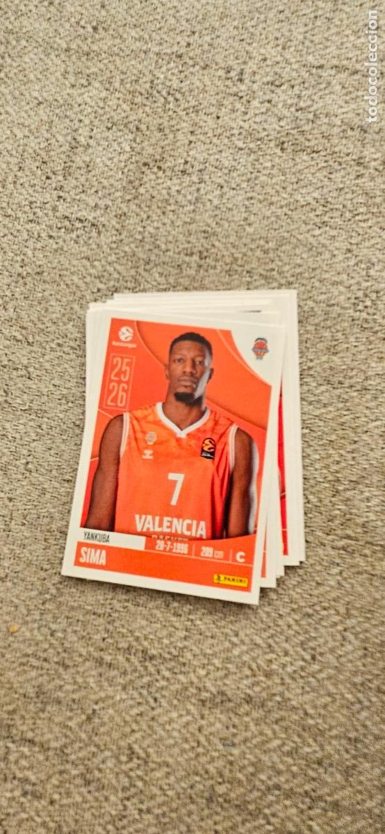 Figurine di Calcio: valencia 347 sima euroliga 2025 2026 25 26 euroleague trading card