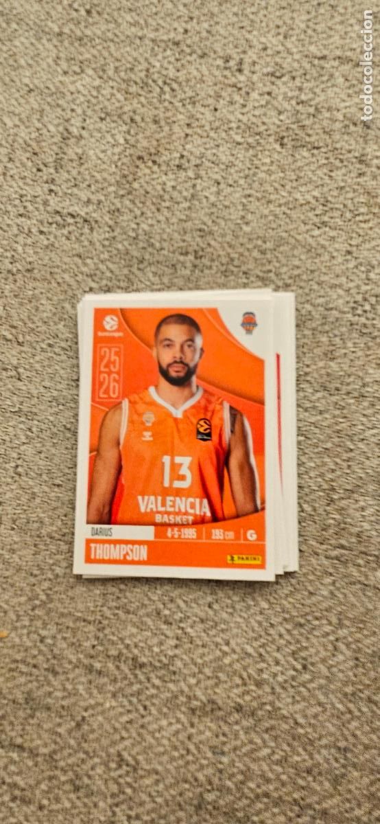 Figurine di Calcio: valencia thompson 341 euroliga 2025 2026 25 26 euroleague trading card